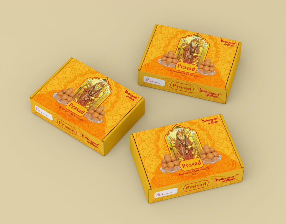 Brihaspati Dham Mandir: Packaging design